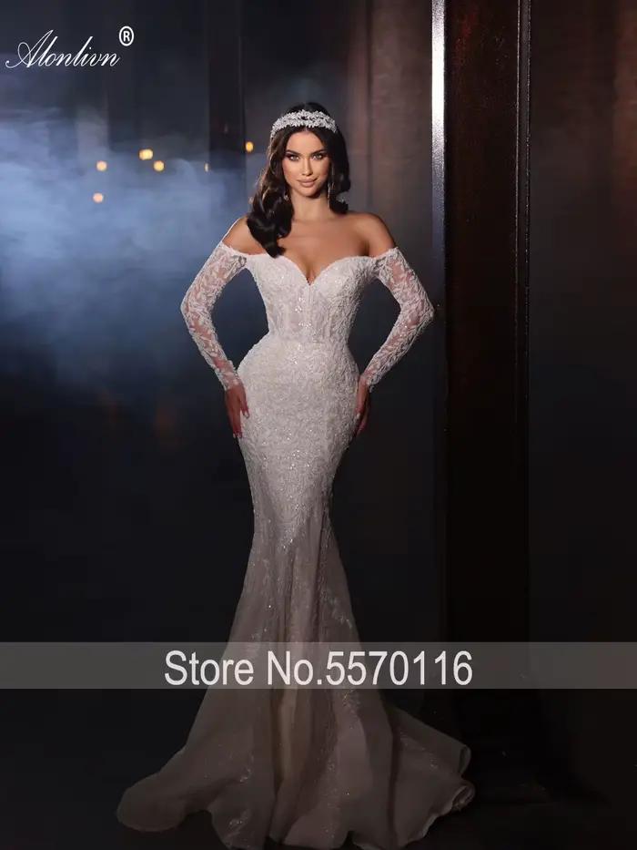 Alonlivn-Robe de mariée brodée luxueuse
