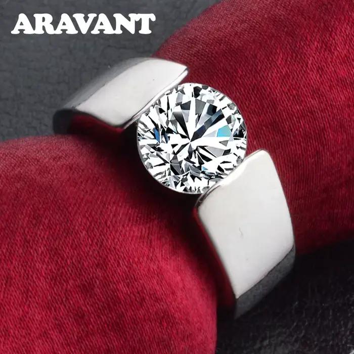 Aravant-Bague en argent 925 pour femme, bijoux fantaisie, cadeaux, 8mm