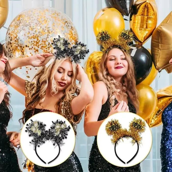 39BB 2025 Bonne année Bande banque Glitter Bandband Music Festival Festival décoratif Headwear Holiday Célébration Party