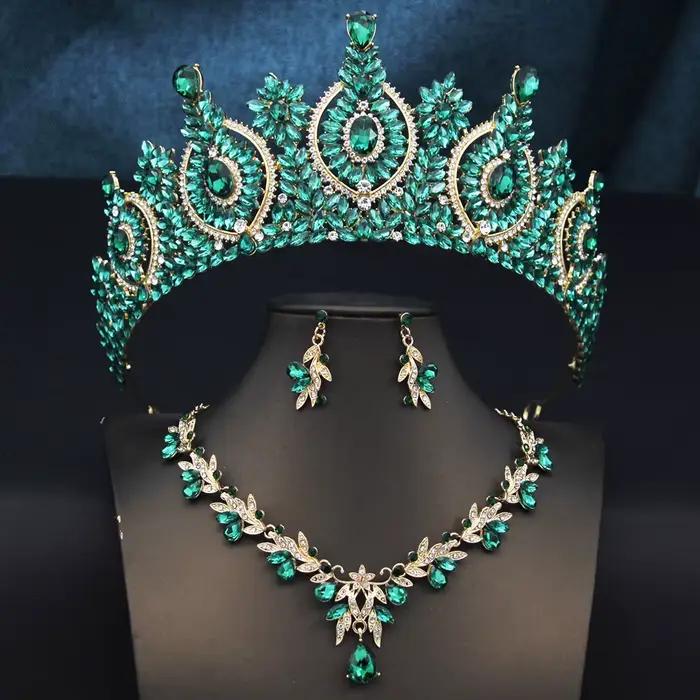 Parures de bijoux de mariée Royal Queen : Grandes couronnes
