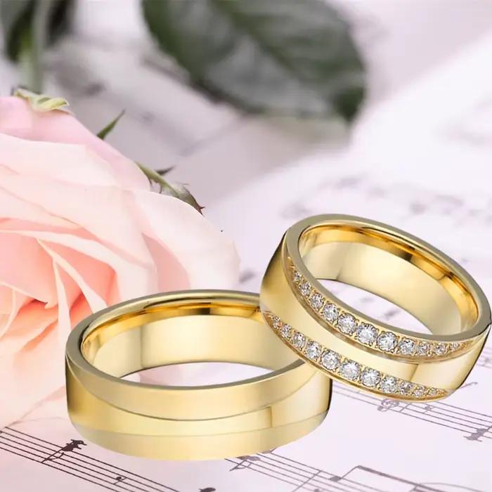 Bagues de fiançailles de mariage pour Couple