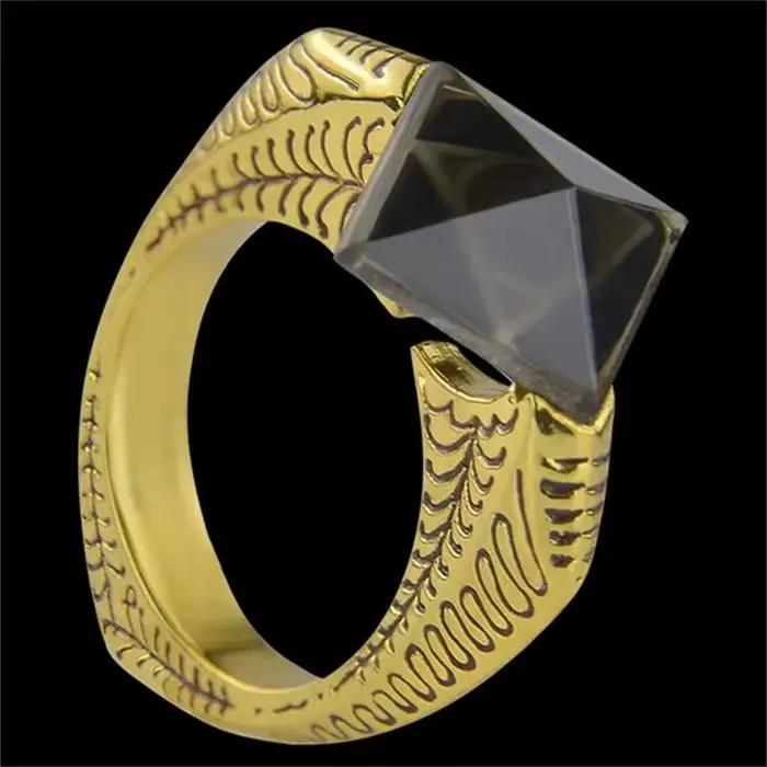 Bague Horcrux à bouche fermée bijou d'inspiration Harry Potter plaquée argent 925 moissanite pour femmes style unique occassions spéciales