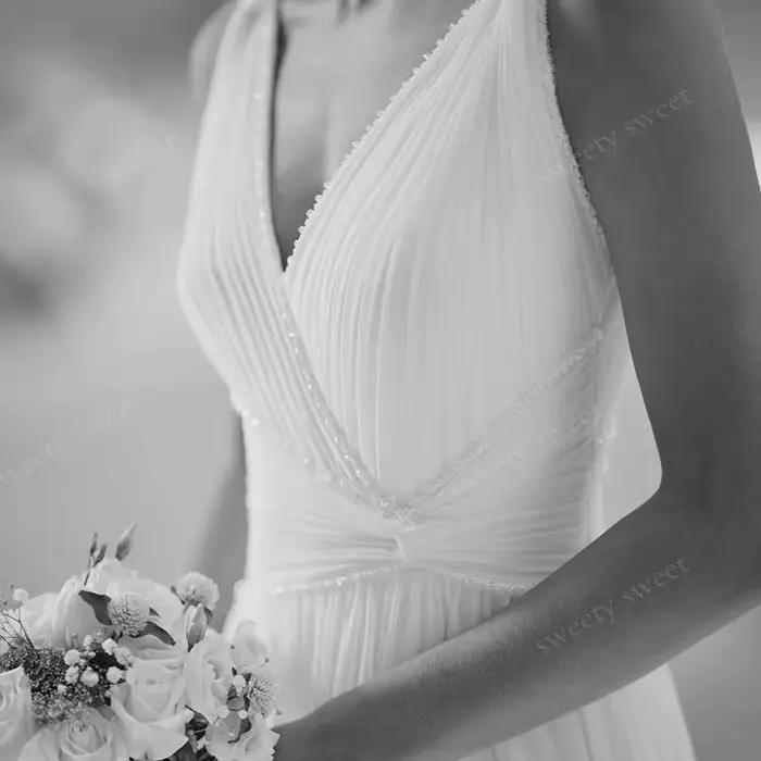 Robe De mariée Vintage entièrement en mousseline De soie