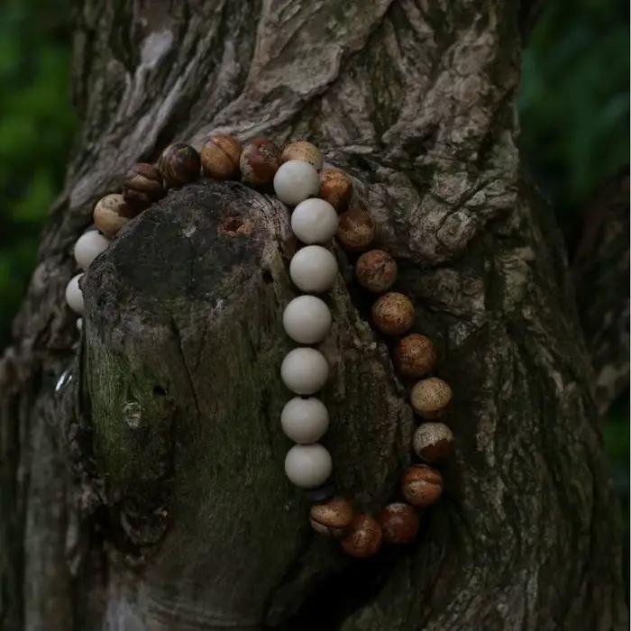 Amaiyllis Vintage pierre naturelle collier de perles Bracelet Maillard