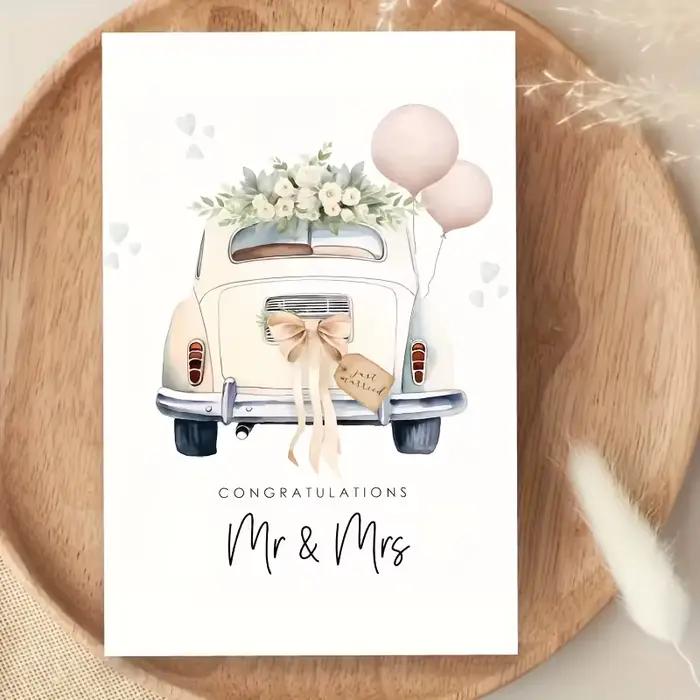 Carte d'invitation de mariage rétro design dame et monseigneur élégante pour fêtes et décorations occasionnels événements spéciaux