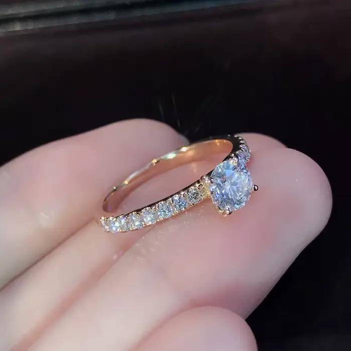Bagues de fiançailles en cristal Zircon pour femmes