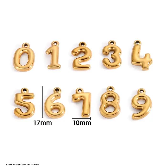 Acier inoxydable plaqué or par électrolyse sous vide NO. Accessoires de bricolage pour pendentifs, colliers, boucles d'oreilles, bijoux en titane, petits accessoires