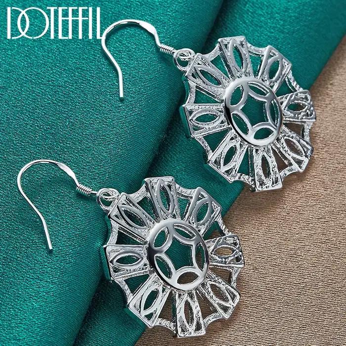 Boucles d'Oreilles Rondes en Argent Sterling 925 pour Femme