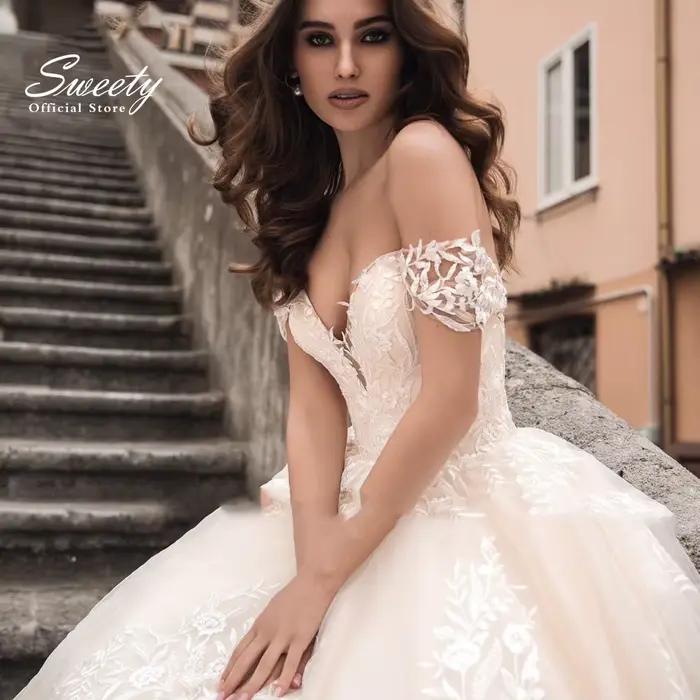 Robe de Mariée Vintage en Organza avec Broderie