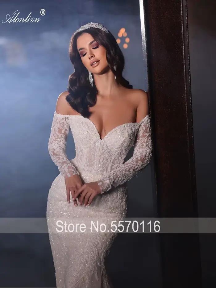 Alonlivn-Robe de mariée brodée luxueuse