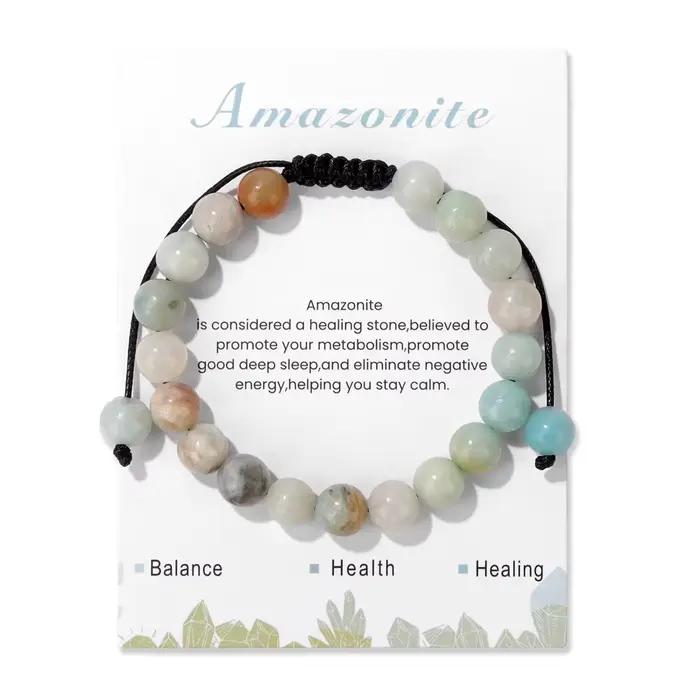 Boho fait à la main bleu Sodalite tressé Bracelet réglable naturel gemme cristal quartz pierre perles bracelets pour femme hommes bijoux
