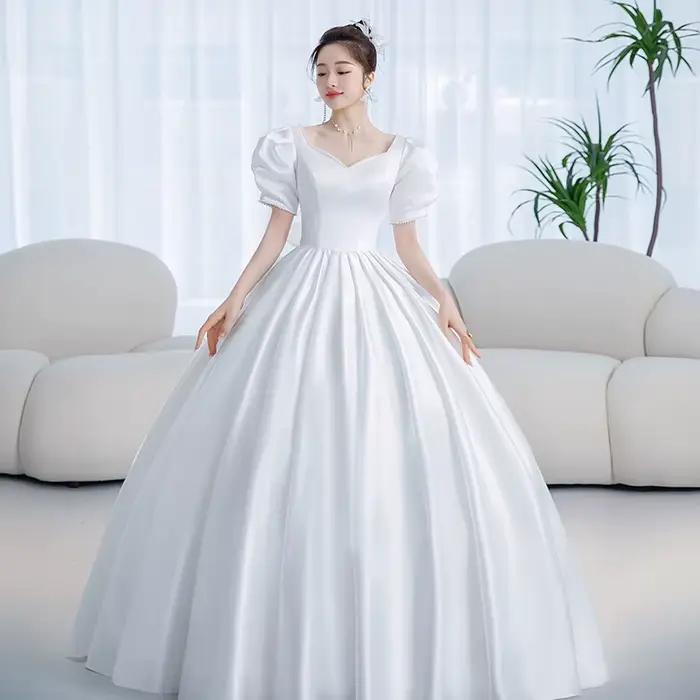 Robe De mariée princesse Vintage en Satin