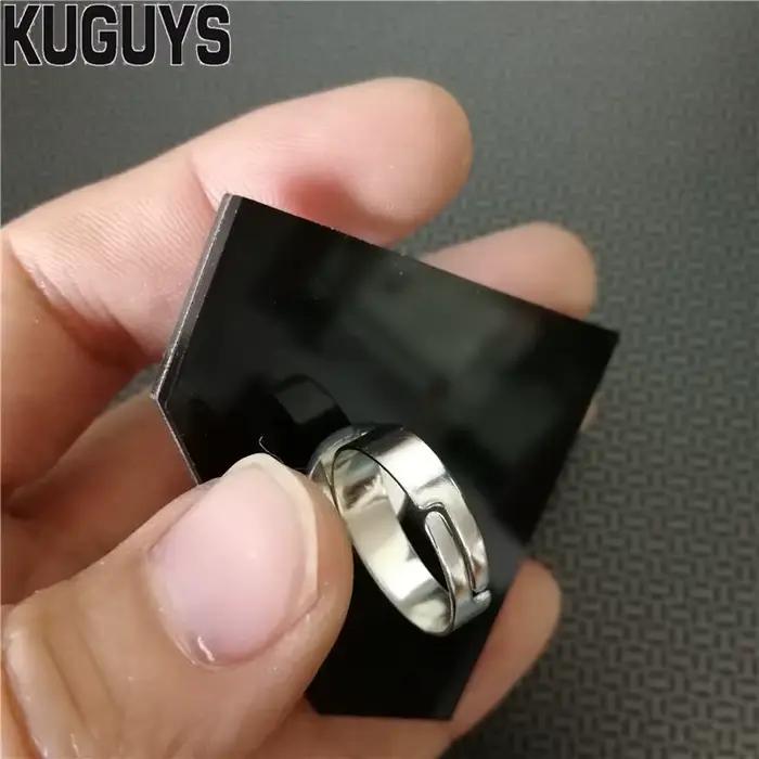 Bague géométrique hyperbolique en acrylique or et argent pour femmes, style hip hop, grandes occasions, cadeau pour Halloween