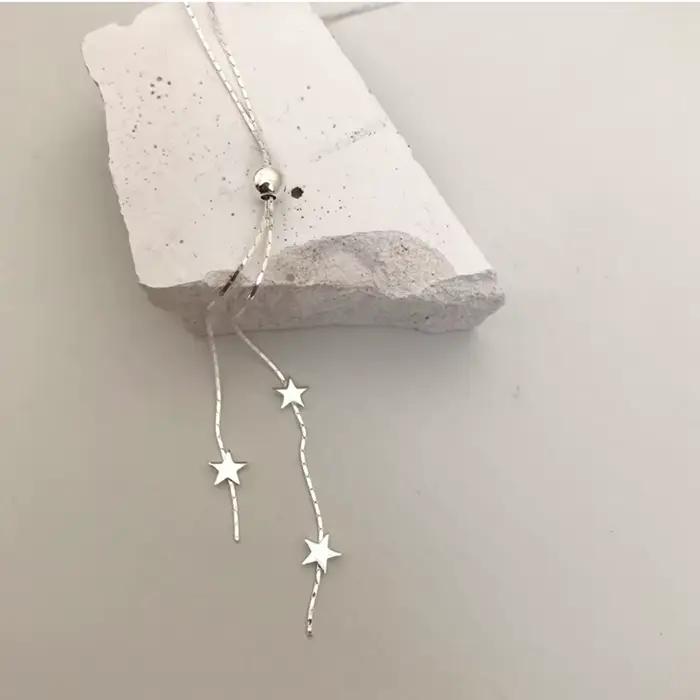 Collier étoile à pampilles de luxe pour femmes, chaîne clavicule réglable, bijou cadeau pour mère, épouse, meilleure amie, occasions spéciales comme anniversaire, mariage, fête