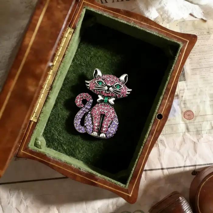Broches de luxe baroques en forme de chat classiques pour femmes et hommes bijoux élégants cadeaux pour mariage et événements spéciaux