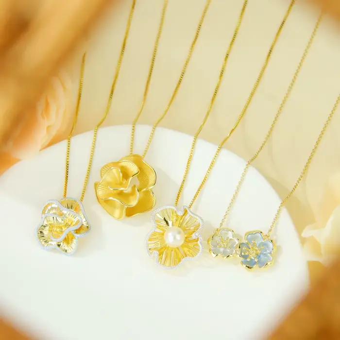 Parure de bijoux florale élégante de Dubaï