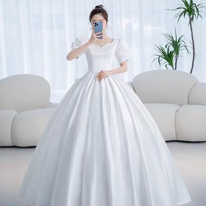Robe De mariée princesse Vintage en Satin