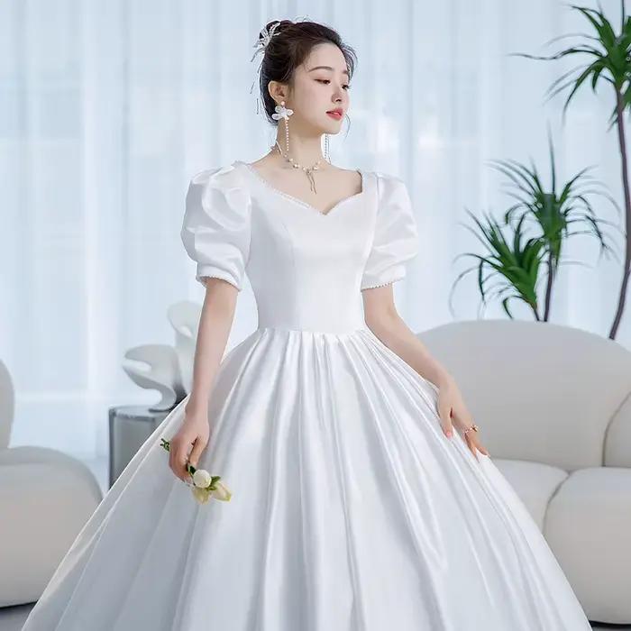 Robe De mariée princesse Vintage en Satin