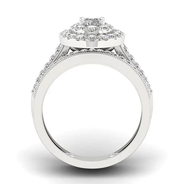 Bagues de fiançailles fantaisie de luxe Moissanite