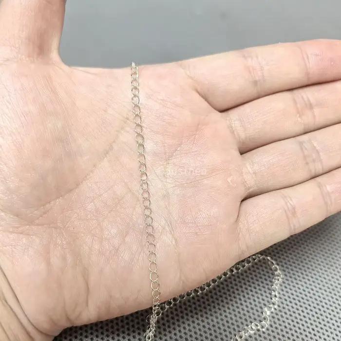 Chaîne en argent, chaîne de câble ovale torsadée en argent sterling 925 massif, chaîne ample pour collier, bijoux de bracelet, 1 mètre