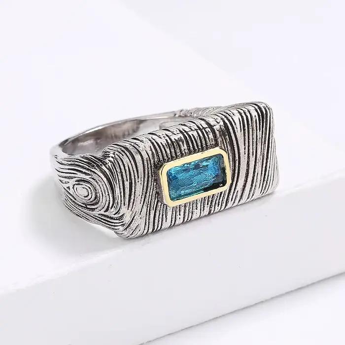 Bague en argent vintage pour femme