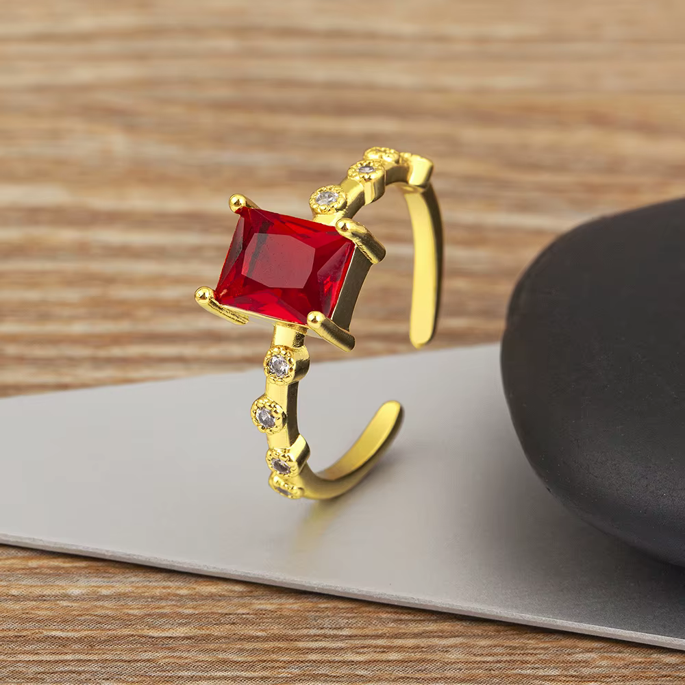 Nidin-Bagues Ouvertes Incrustées pour Femme, Nouveau Design Classique, 3 Couleurs, Bijoux de ix, Ven