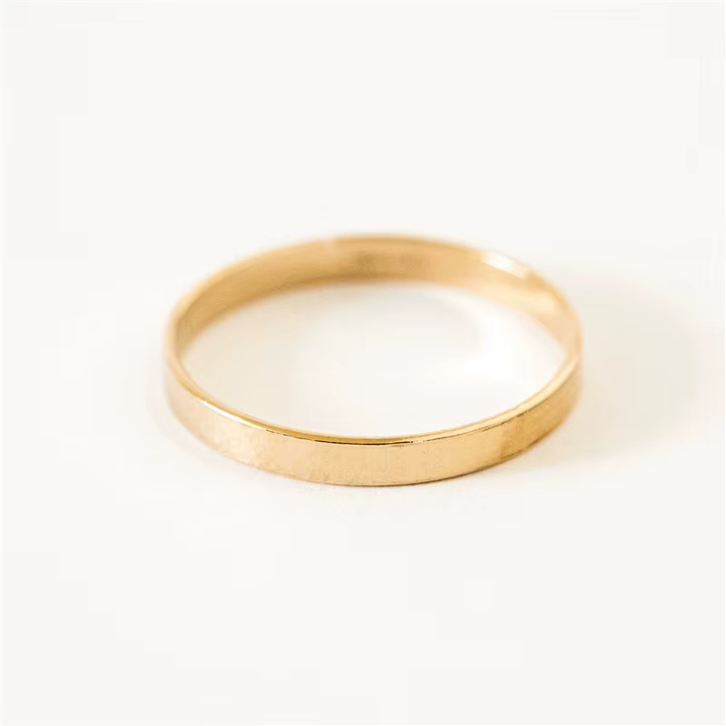 Bague plate remplie d'or 14K bijoux minimalistesKnuckle Anillos Mujer bohème Bague Femme Anelli Anei