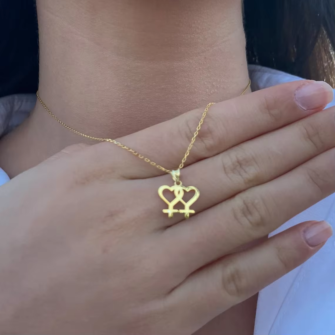 Breloque symbole vénus pour femmes, collier LGBT lesbienne, pendentif LES, couleur or argent, bijoux