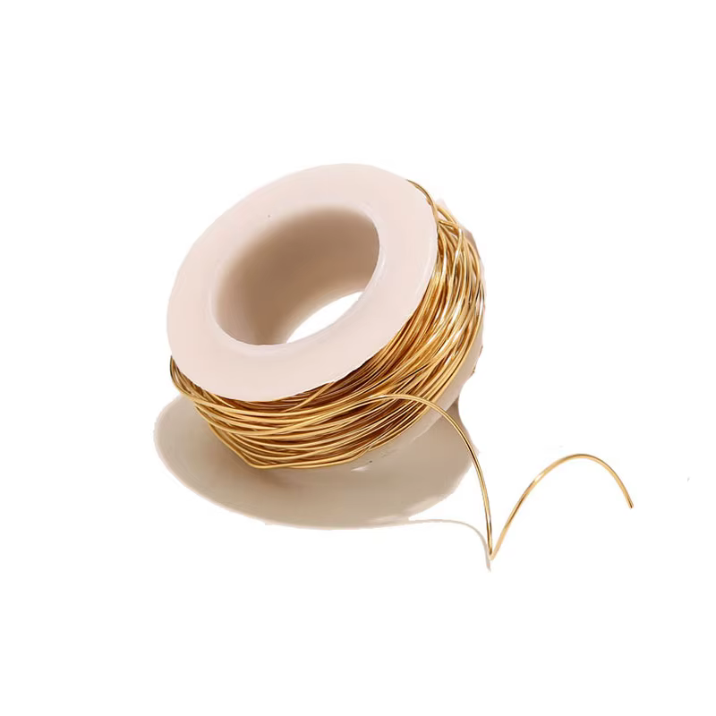 Fil artistique en acier inoxydable doré, 20 jauges, pour la fabrication de bijoux, fil de bobine art