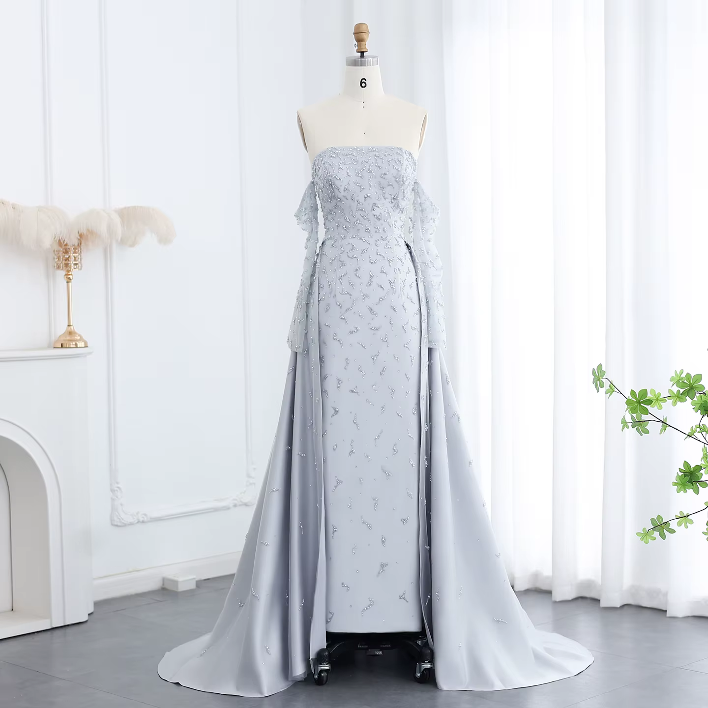 Sharon Said-Robe de Soirée Luxueuse et Élégante avec Surjupe, Tenue de Bal et de Mariage Personnalis