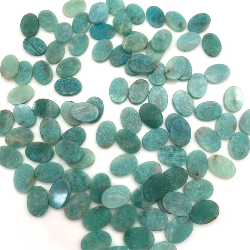 Amazonite péruvienne plate ovale 10x1 4/13x18mm, Cabochon, pierres amples pour la fabrication de bij