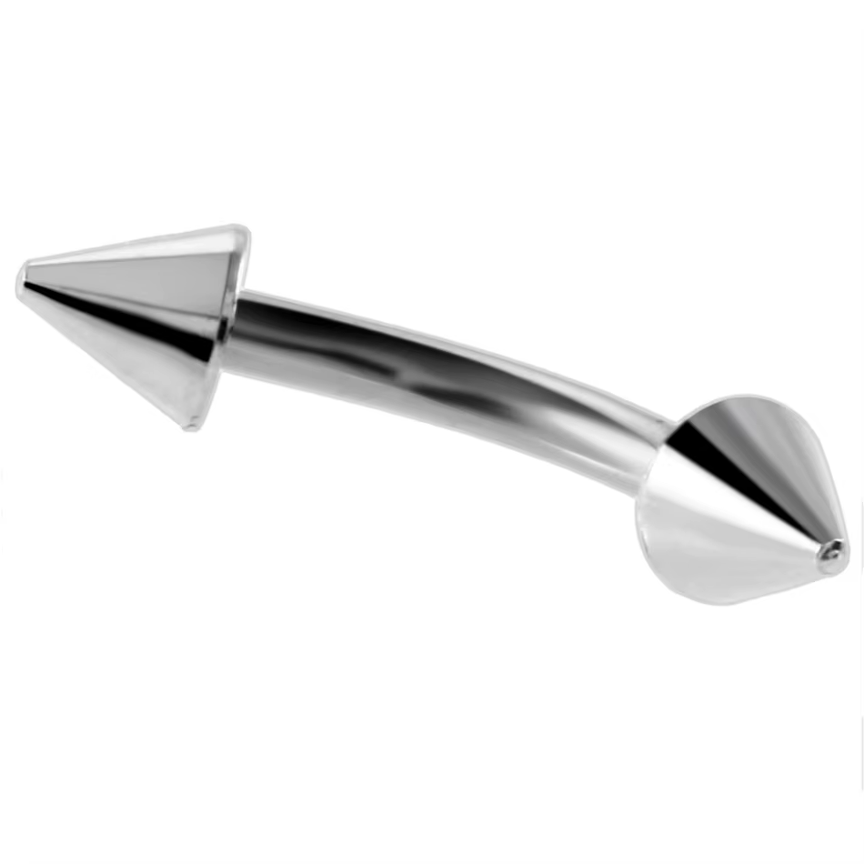 Piercing à sourcils en acier inoxydable, couleur or, bijoux pour femmes et hommes, haltère incurvé, 