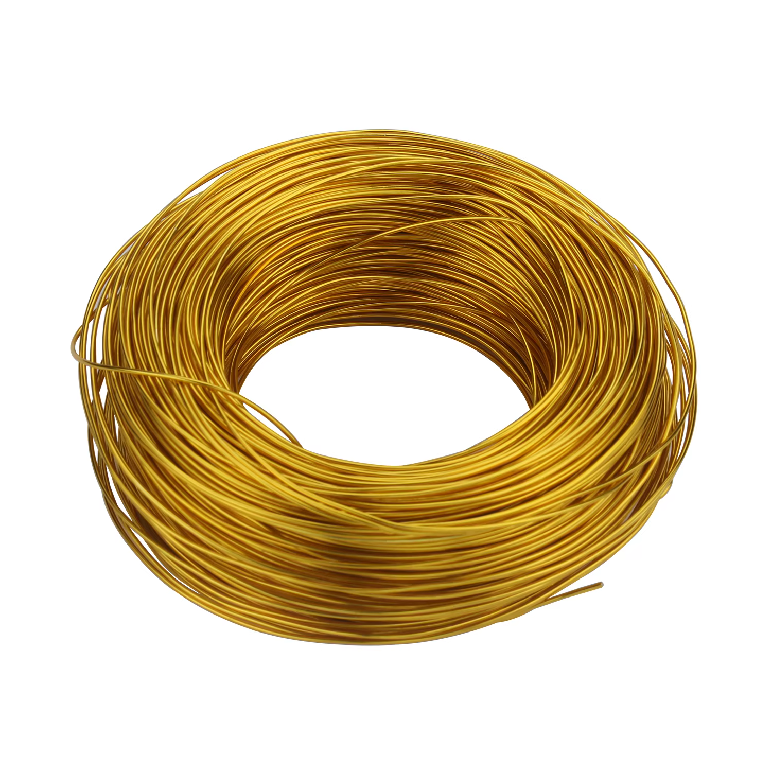 Fil métallique en aluminium plaqué or, accessoires de bijouterie, 1mm/1.2mm/1.5mm/2mm/2.5mm/3mm, pou