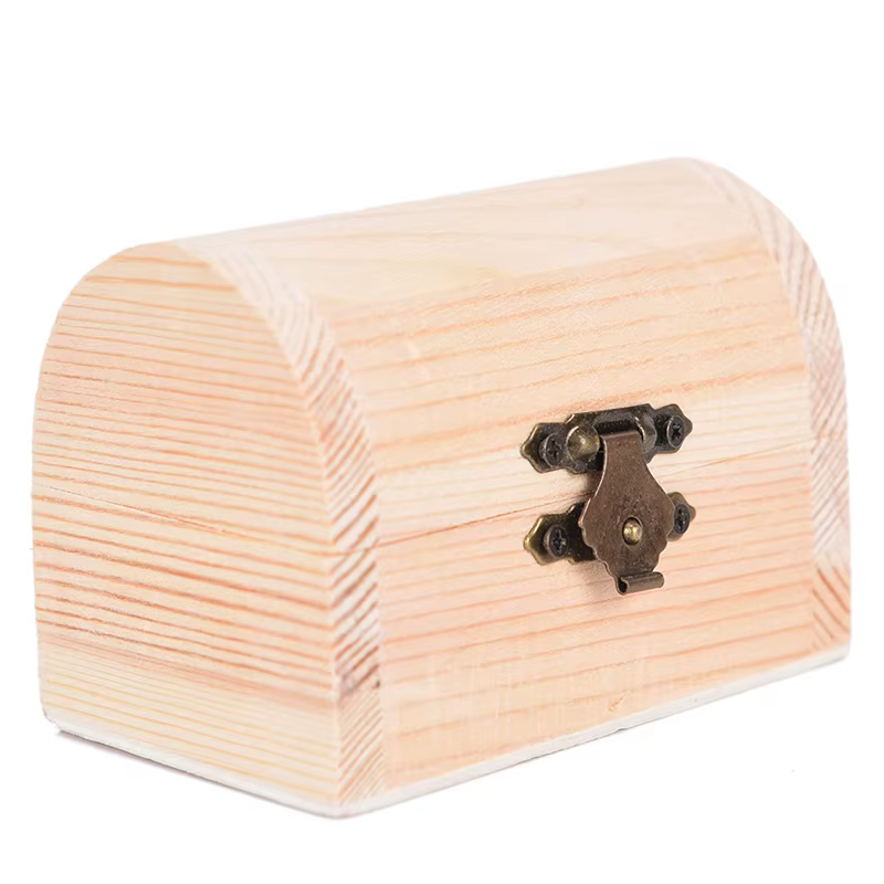 1 pièces 12.5*6.5cm Fine petite boîte en bois bijoux boîte de rangement en bois boîte-cadeau à la ma