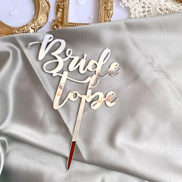 Nouveau Topper de Gâteau de Mariage « Future Mariée » en Diamant, Or Rose, Acrylique, pour Fête Prén