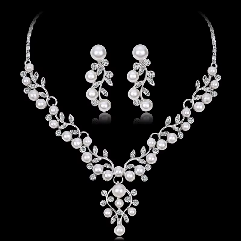 KvJJL – ensemble de bijoux en perles pour femmes, bijoux africains, collier de mariée Imitation cris
