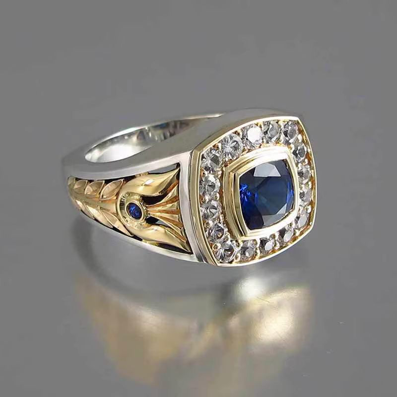 CAOSHI – bague de fiançailles pour hommes, anneau de Style classique, en zircone Micro pavée avec pi