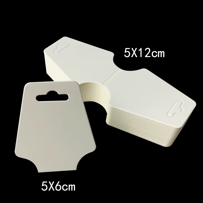 Carte d'affichage de bijoux, étiquette de prix pliable, papier kraft vierge, collier, bracelet, saun
