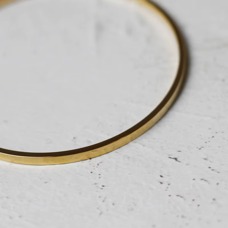 Amaiyllis-Bracelets de manchette minimalistes en or 18 carats pour hommes et femmes, bracelet unisex