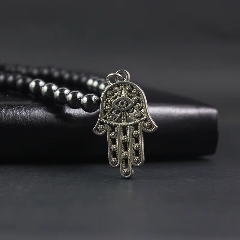 Collier pendentif noir mat pour hommes et femmes, Vintage, Design Simple, arbre de vie, Namaste, bij
