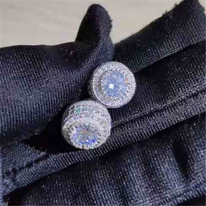 Boucles d'Oreilles Rondes en Clip Autrichien pour Femme, Bijoux de Mariage, en Or Blanc, Jaune, Styl