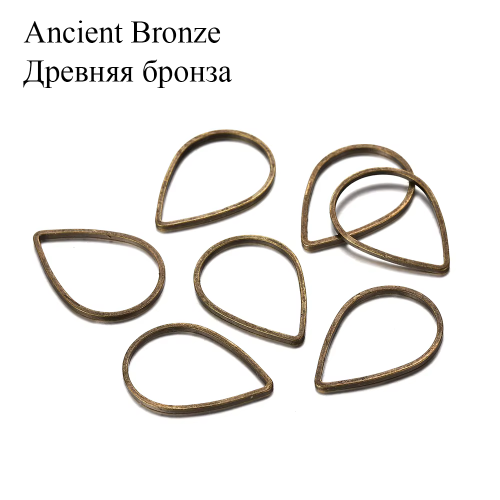 Anneaux de saut en forme de goutte d'eau, 30 pièces/lot, pour la fabrication de bijoux, accessoires,
