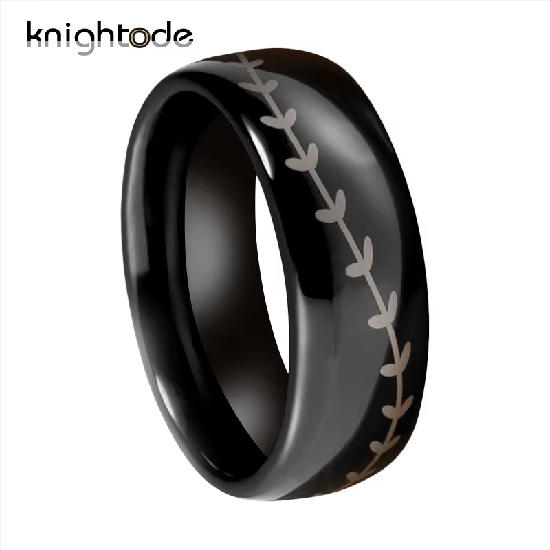 Bague en carbure de tungstène noir pour hommes et femmes, matiques de fiançailles, bijoux pour femme