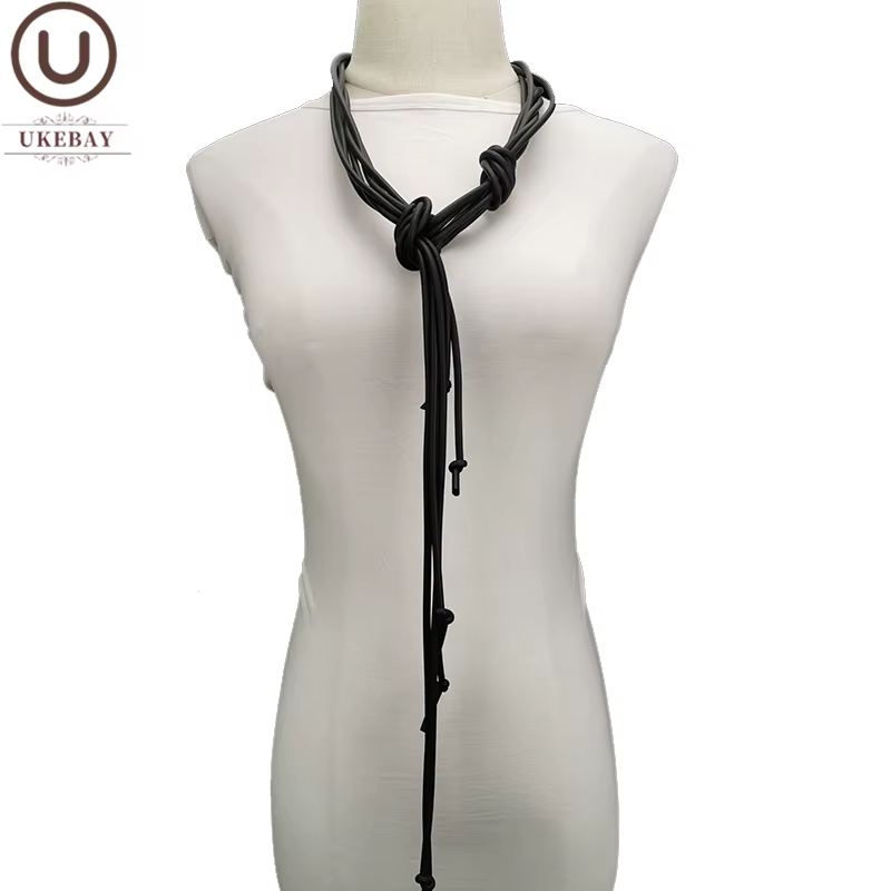UKEBAY – collier Long en caoutchouc pour femmes, pendentif de créateur, fait à la main, objets étran