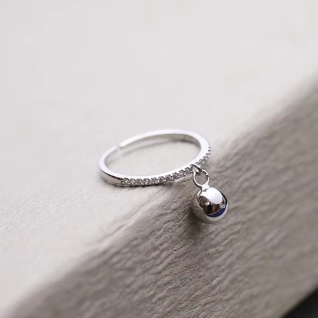 Bague minimaliste en argent regardé 925 pour femme, cloche géométrique, bijoux de fête d'anniversair