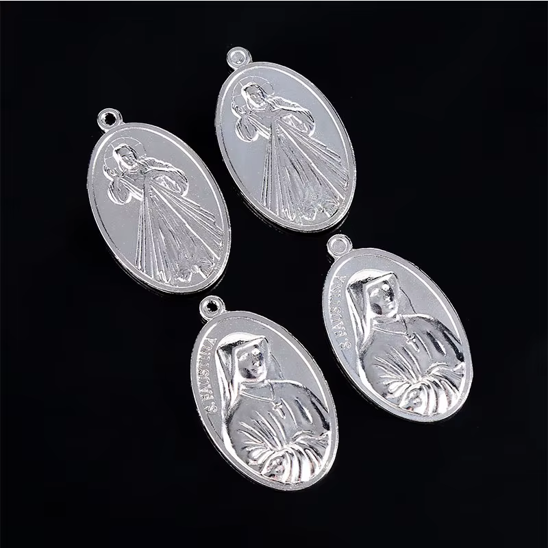Pendentif religieux Saint Catholique Guadalupe Marie et Saint Graal JHS, pendentif DIY, adapté à la 