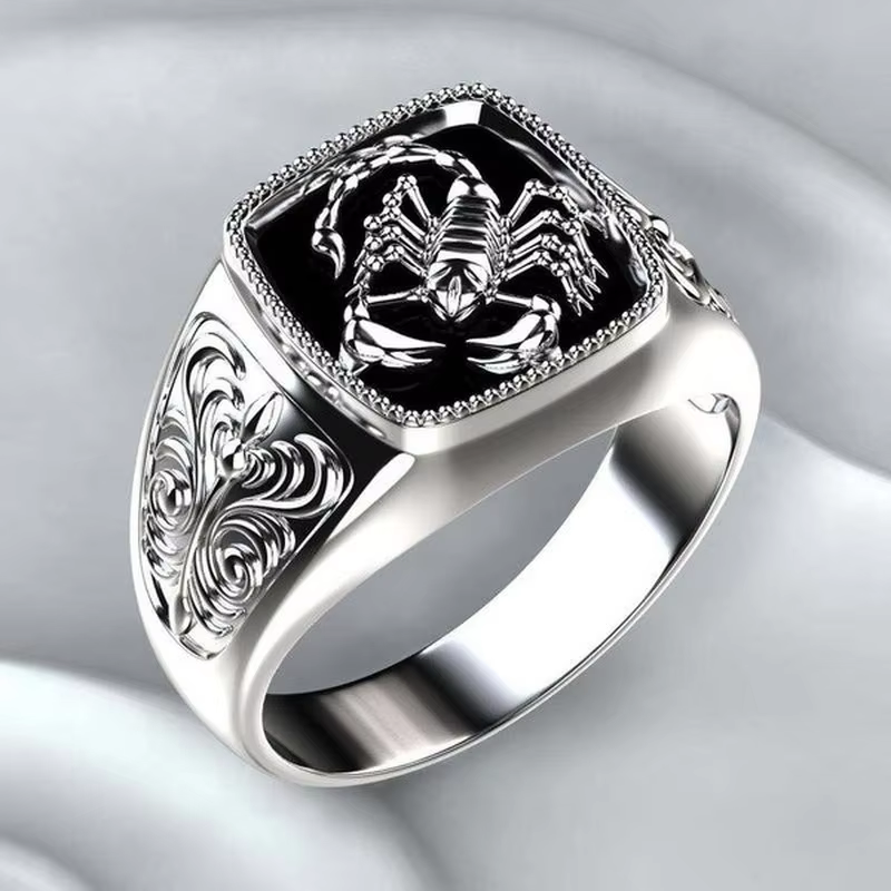 Scorpion Animal Punk hommes bague pas cher bijoux accessoires gros bijoux hommes anneaux Halloween a