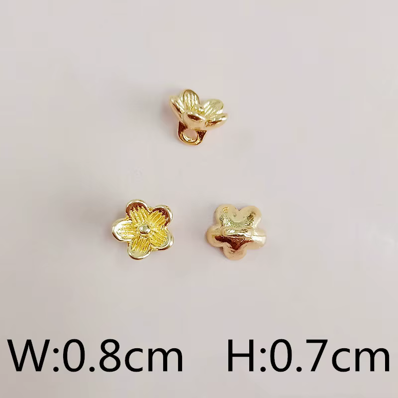 Boîte de boutons à petites fleurs, 20 pièces/lot, boutons à pression en métal pour bijoux, boutons d