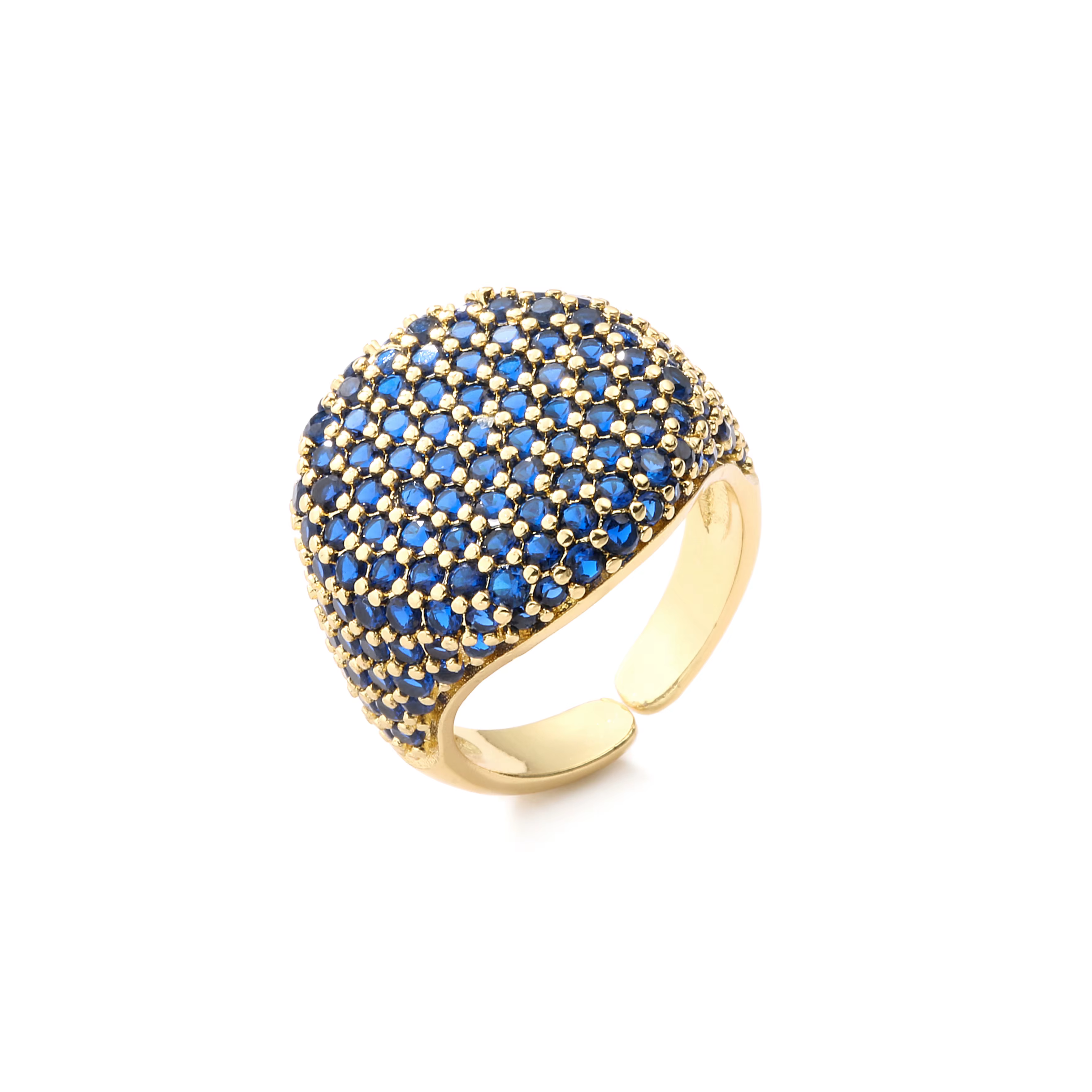 HECHENG, grand anneau à géométrie ronde pour femmes, bague en pierre de Zircon cubique entièrement c