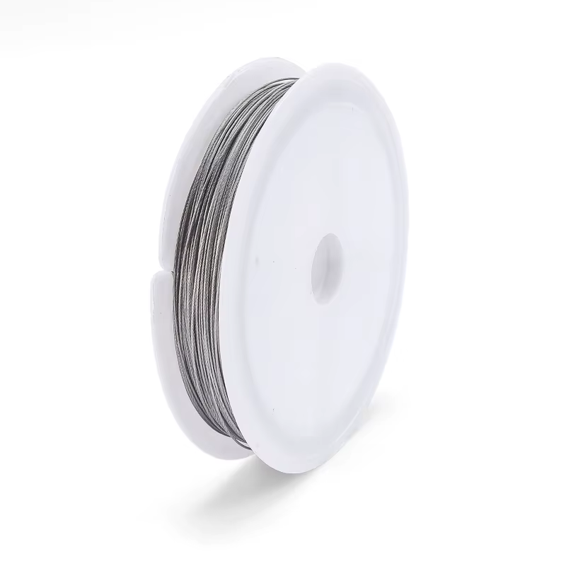 Fil de perles en acier inoxydable plaqué or, 0.3-0.6mm, fil de bijoux pour bricolage, collier, brace